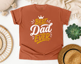 Best Dad Ever White 3 graphic tee in Yam