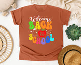 Welcome Back To School Script graphic tee in Yam