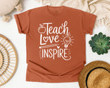 Teach Love Inspire Lightbulb graphic tee in Yam