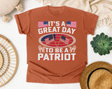 It's A Great Day To Be A Patriot graphic tee in Yam