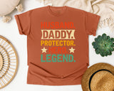 Husband Daddy Protector Hero Legend graphic tee in Yam