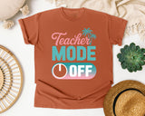 Teacher Mode Off Switch graphic tee in Yam