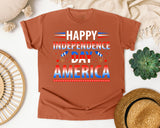 Happy Independence Day America graphic tee in Yam