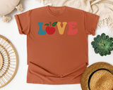 Love Apple graphic tee in Yam