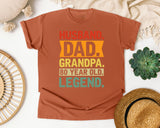 Husband Dad Grandpa Legend graphic tee in Yam