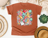 Back To School Supplies Floral graphic tee in Yam