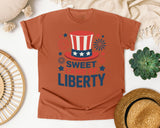 Sweet Land Of Liberty Navy graphic tee in Yam