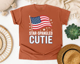 Star Spangled Cutie White 3 graphic tee in Yam