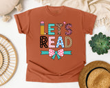 Lets Read graphic tee in Yam