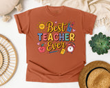 Best Teacher Ever Grey graphic tee in Yam