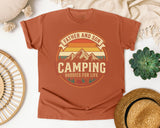 Father And Son Camping Buddies For Life graphic tee in Yam