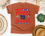 Free To Sparkle Red graphic tee in Yam