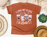 I Love My Class A Latte graphic tee in Yam
