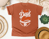 Best Dad Ever Fueled By Coffee White graphic tee in Yam