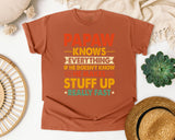 Papaw Knows Everything graphic tee in Yam