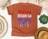 History Began On 4th July 1776 graphic tee in Yam