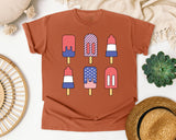 Patriotic Popsicle Set graphic tee in Yam