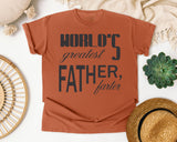 World's Greatest Father Farter Black graphic tee in Yam