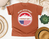 We Will Never Forget Patriot Day White graphic tee in Yam