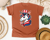 Patriotic Unicorn graphic tee in Yam