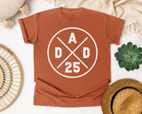 Dad Est 25 White graphic tee in Yam