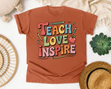 Teach Love Inspire Grey 2 graphic tee in Yam