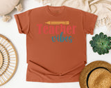 Teacher Vibes graphic tee in Yam