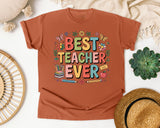 Best Teacher Ever Grey 2 graphic tee in Yam