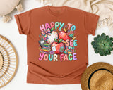 Happy To See Your Face Apples graphic tee in Yam