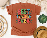 Best Teacher Ever Grey 3 graphic tee in Yam
