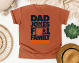 Dad Jokes Fuel Family White 2 graphic tee in Yam