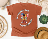 Hot Diggity Dog I Love America graphic tee in Yam
