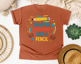 Sharpen Your Mind Like A Pencil graphic tee in Yam