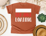 Dad Joke Loading White graphic tee in Yam