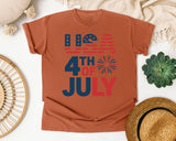 USA 4th Of July Navy graphic tee in Yam