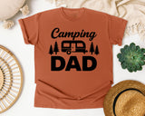Camping Dad White graphic tee in Yam