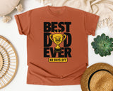 Best Dad Ever No Days Off White 2 graphic tee in Yam