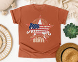 Home Of The Brave graphic tee in Yam