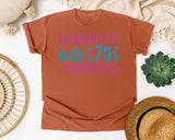 Roaring My Into 7th Grade Floral graphic tee in Yam