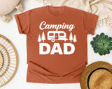 Camping Dad White 2 graphic tee in Yam
