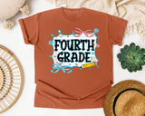 Fourth Grade Notebook Bow graphic tee in Yam