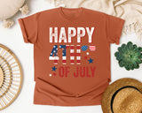 Happy 4th Of July White graphic tee in Yam
