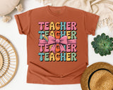 Teacher Teacher Teacher graphic tee in Yam