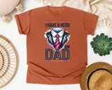 I Have A Hero I Call Him Dad graphic tee in Yam