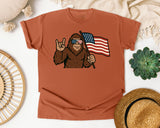 Bigfoot American Flag graphic tee in Yam