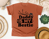 Daddy Is My Bestie Black graphic tee in Yam