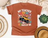 My Teacher Survived 100 Days Of Me Truck graphic tee in Yam