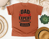 Dad Level Expert Multitasking Black graphic tee in Yam