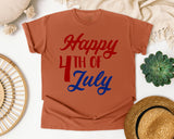 Happy 4th Of July Red graphic tee in Yam