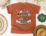 Rockin This Teacher Life Grey graphic tee in Yam